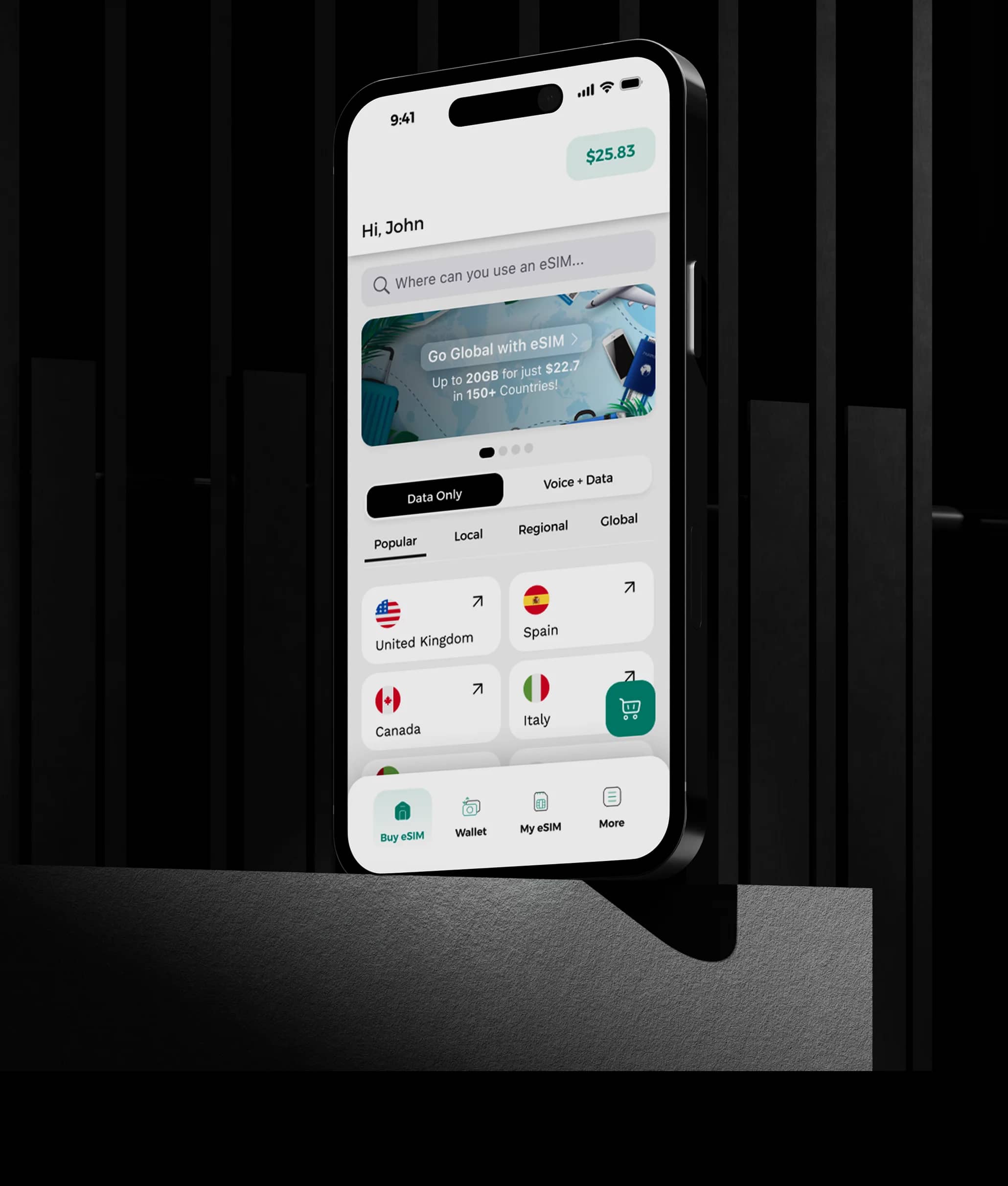 eSIM Card We Connect You Globally