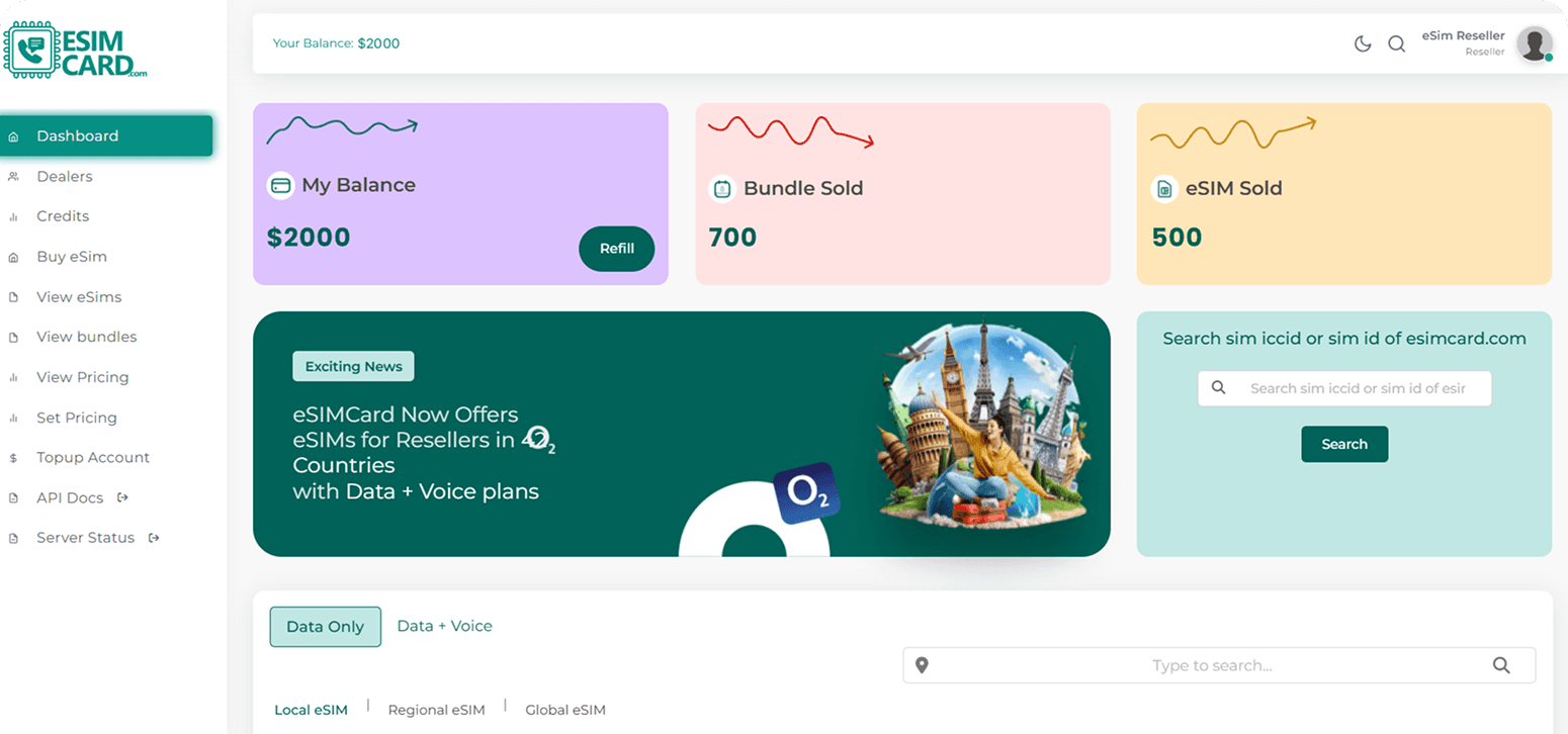 eSIMCard Dashboard