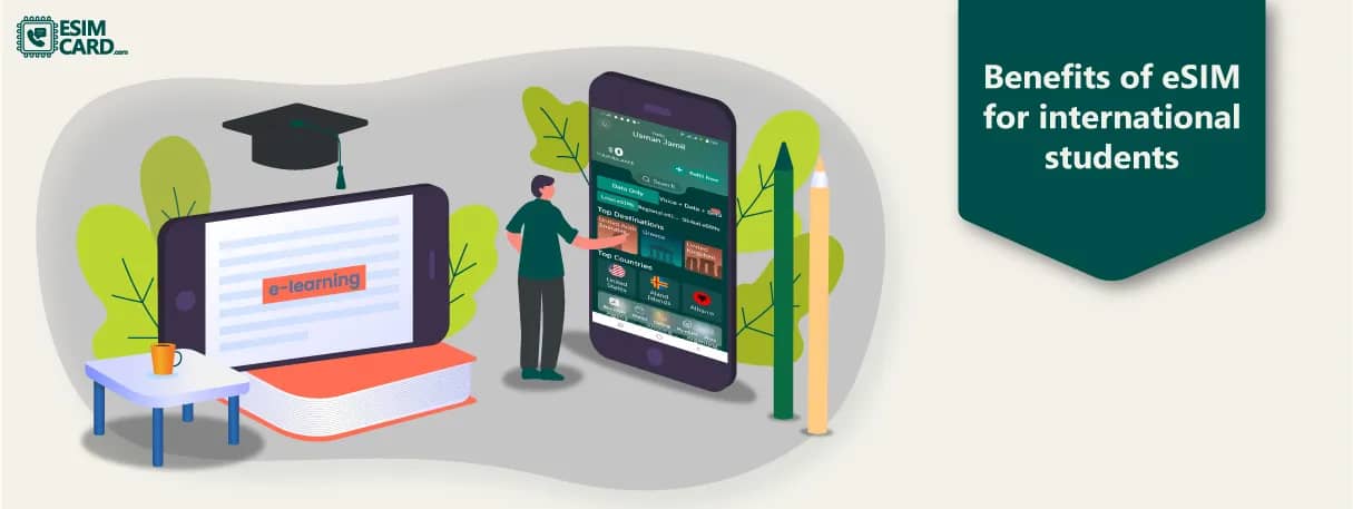 Benefits of eSIM for international students | Buy and Set up one