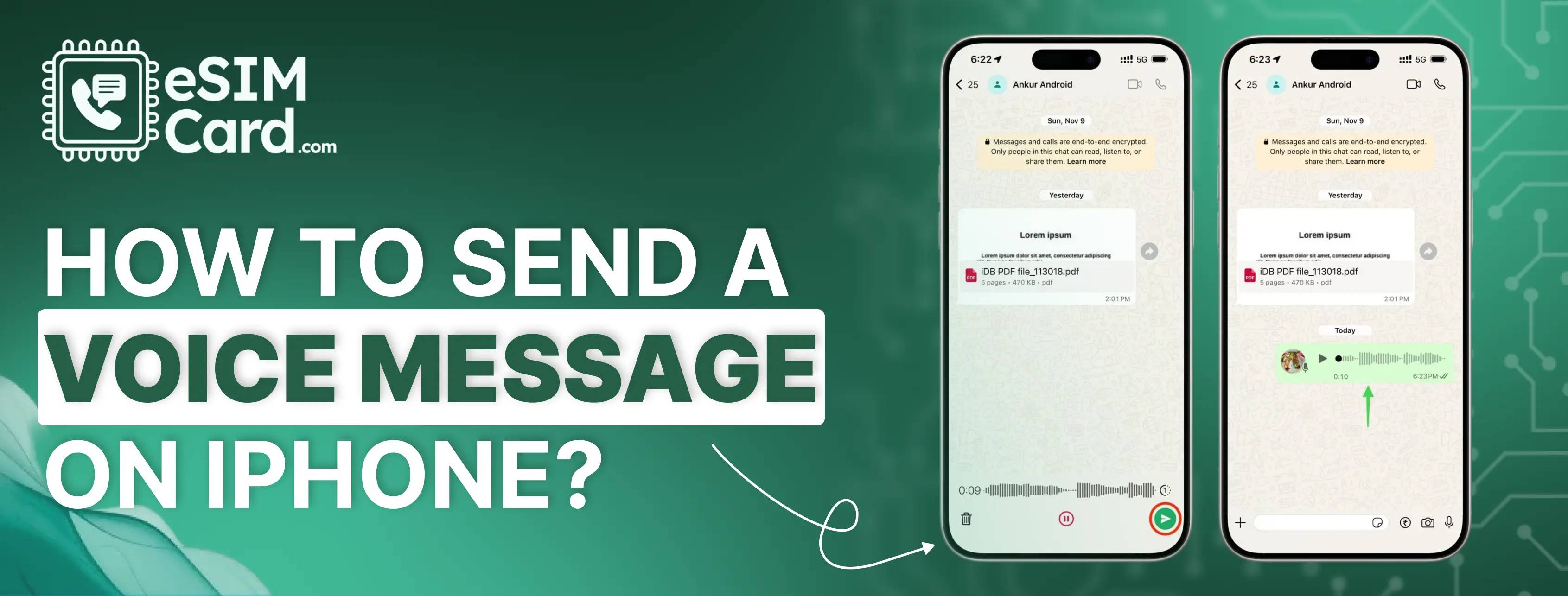 How to send a voice message on iPhone?