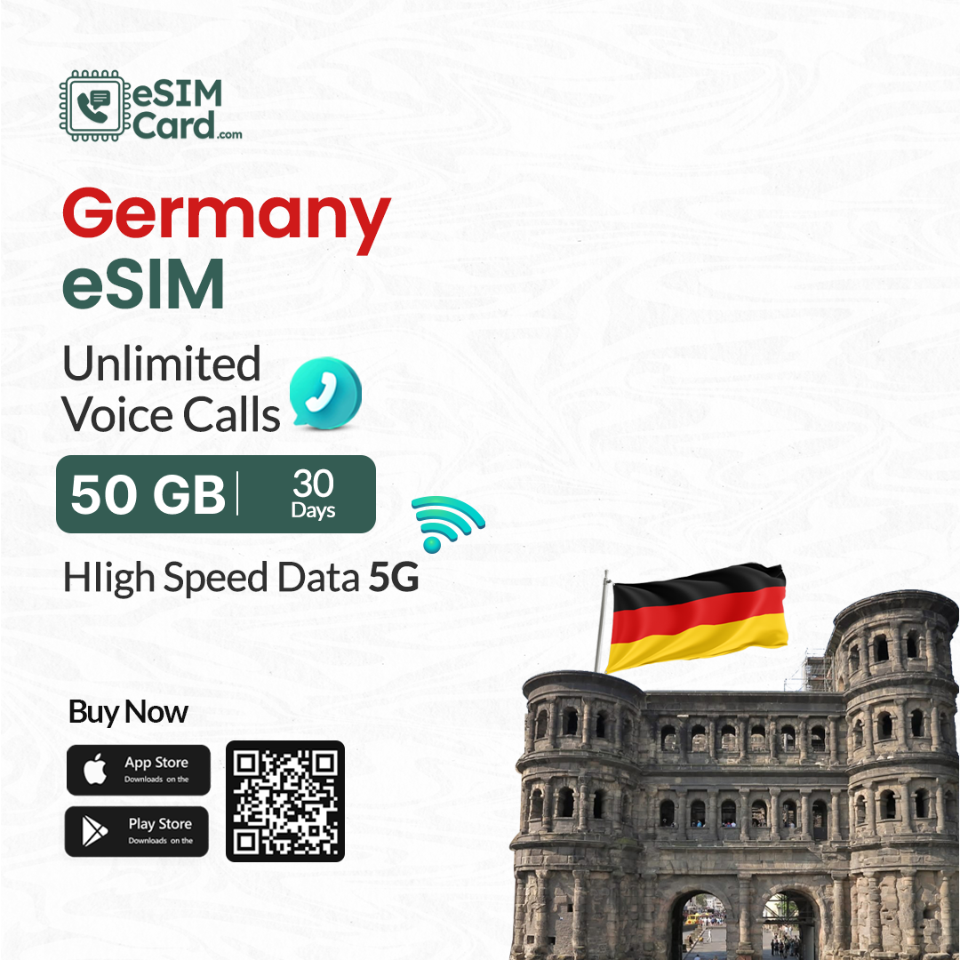 Best eSIM for Germany - Data & Unlimited Calls for Traveller