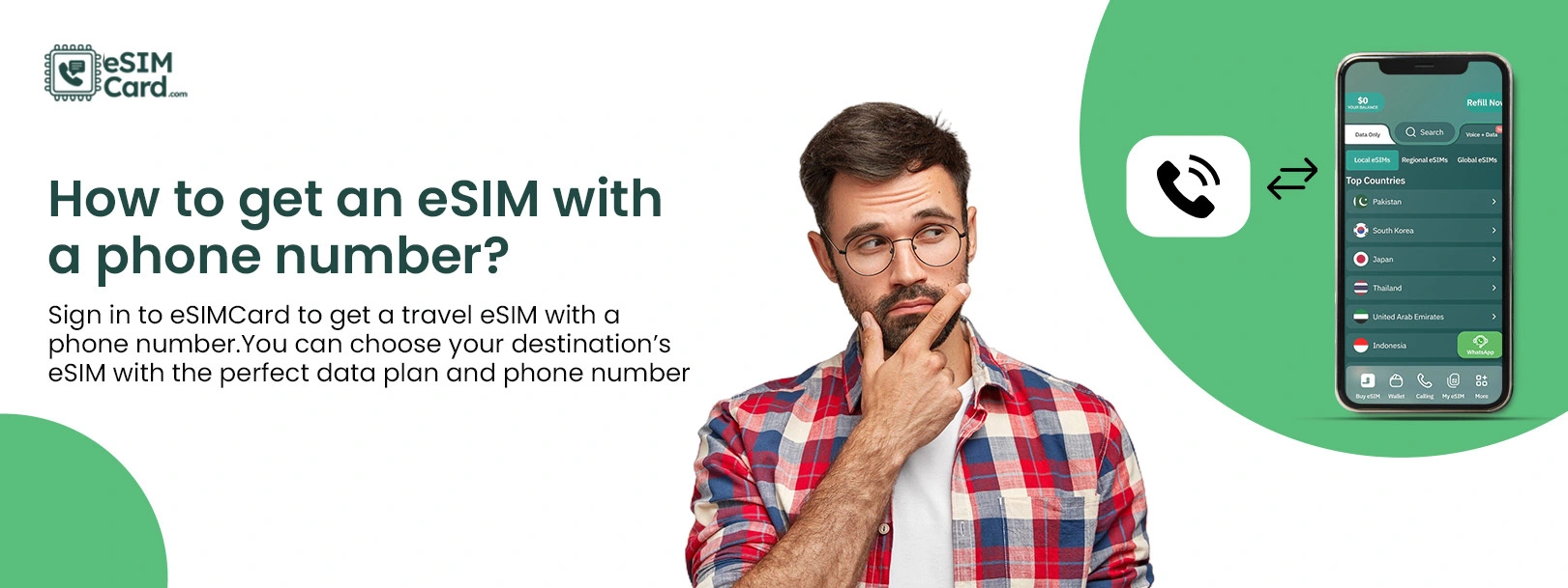 How to get an eSIM with a phone number?